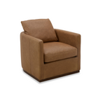 Bellwood Swivel Lounge Chair - Distressed Cognac Leather