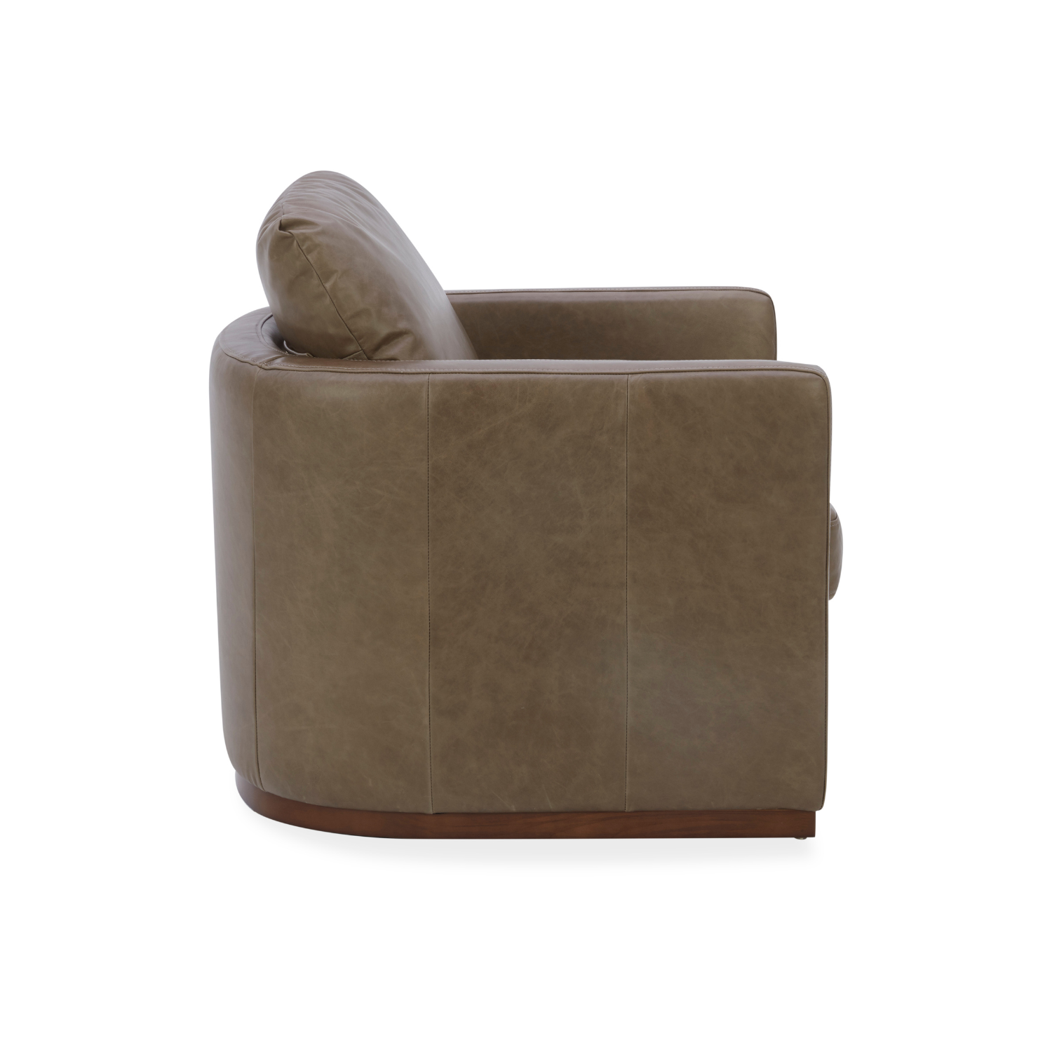 Bellwood Swivel Lounge Chair - Concord Pewter Leather