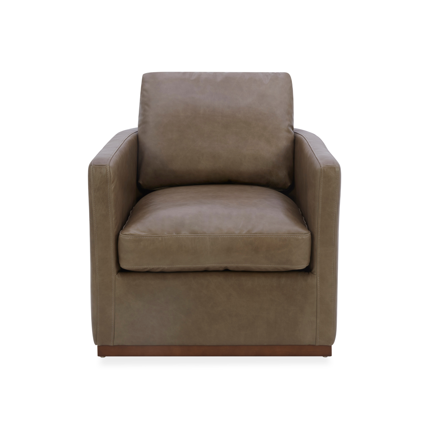 Bellwood Swivel Lounge Chair - Concord Pewter Leather