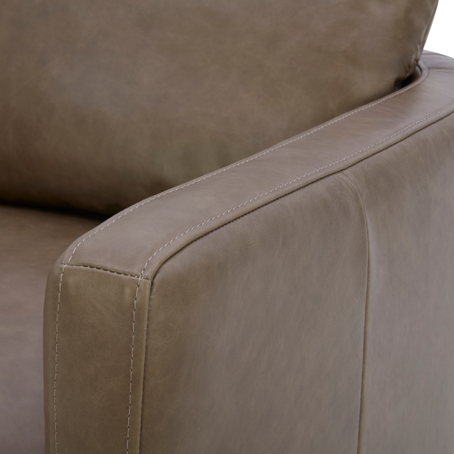 Bellwood Swivel Lounge Chair - Concord Pewter Leather