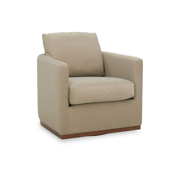 Bellwood Swivel Lounge Chair - Sand Matte Velvet