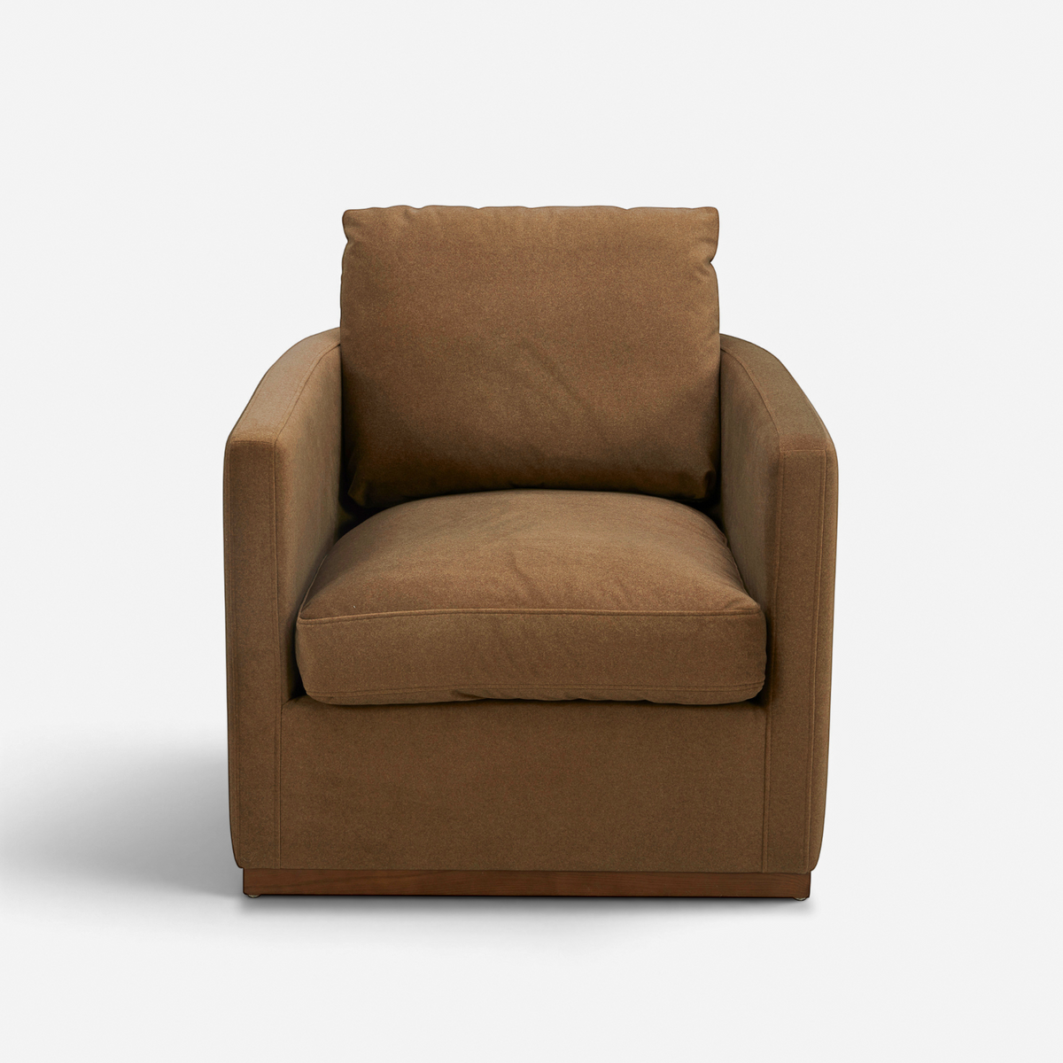 Bellwood Swivel Lounge Chair - Tawny Brown Matte Velvet