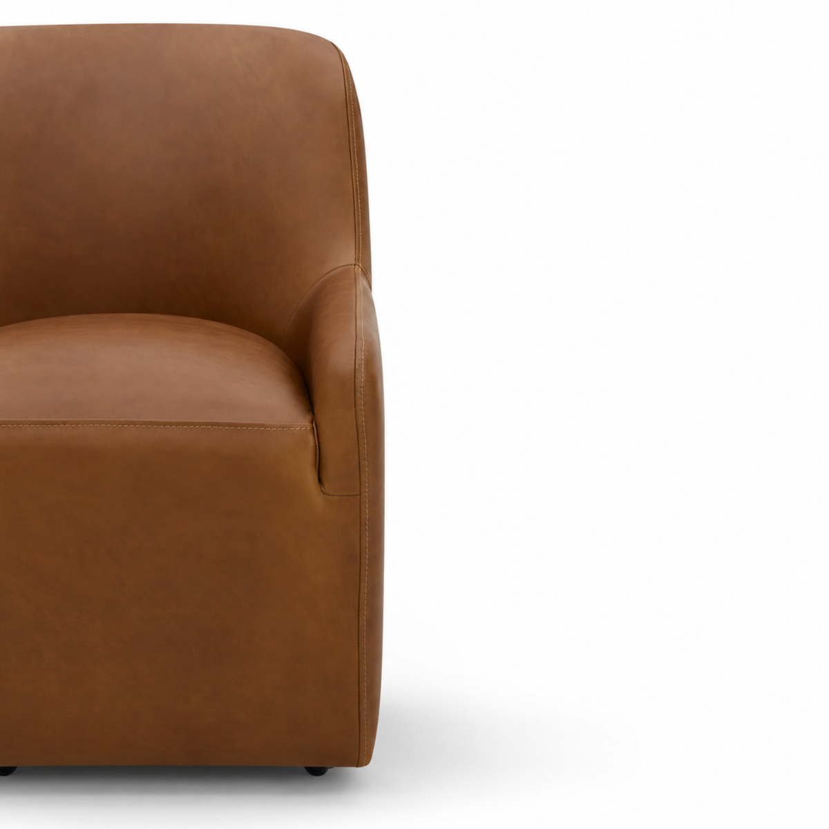 Fairbank Armless Dining Chair - Concord Mink Leather