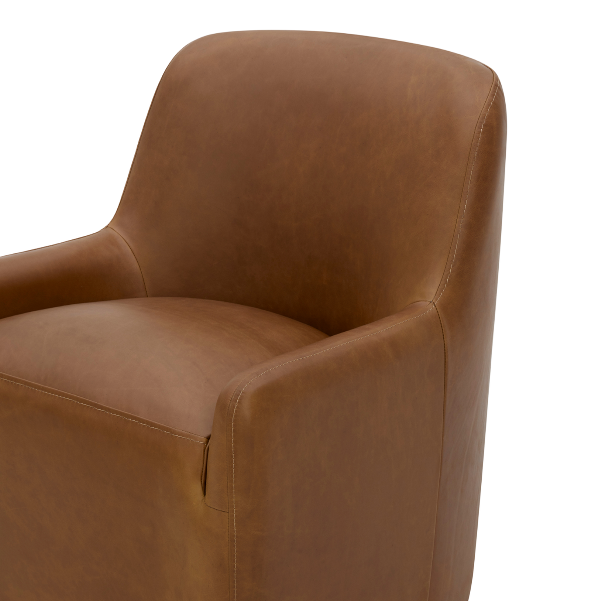 Fairbank Armless Dining Chair - Concord Mink Leather