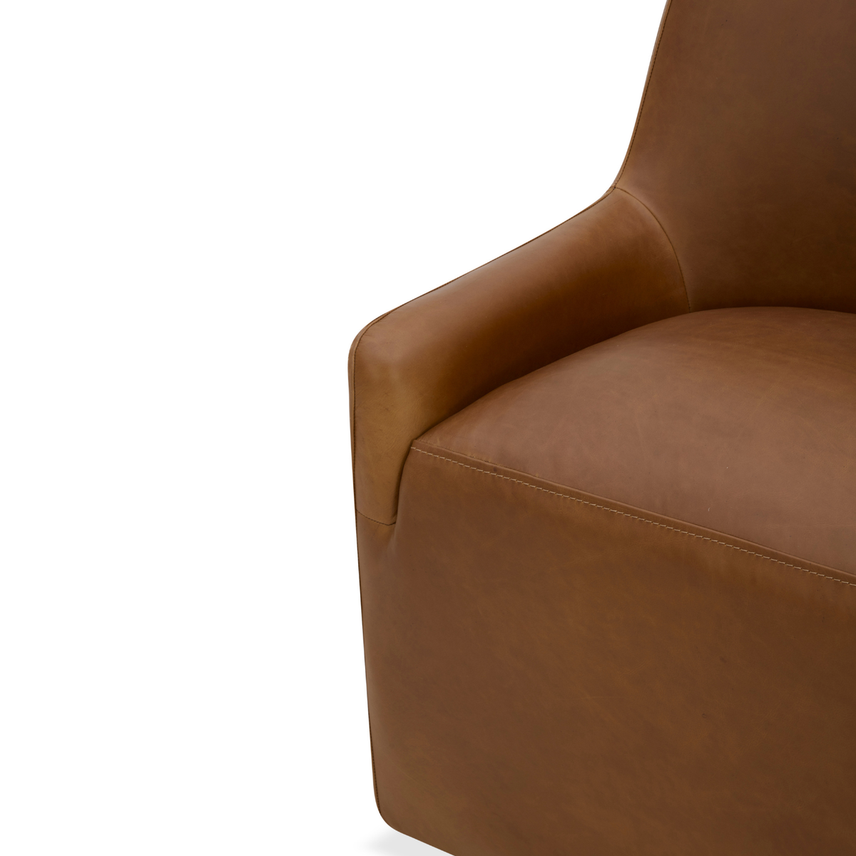 Fairbank Armless Dining Chair - Concord Mink Leather