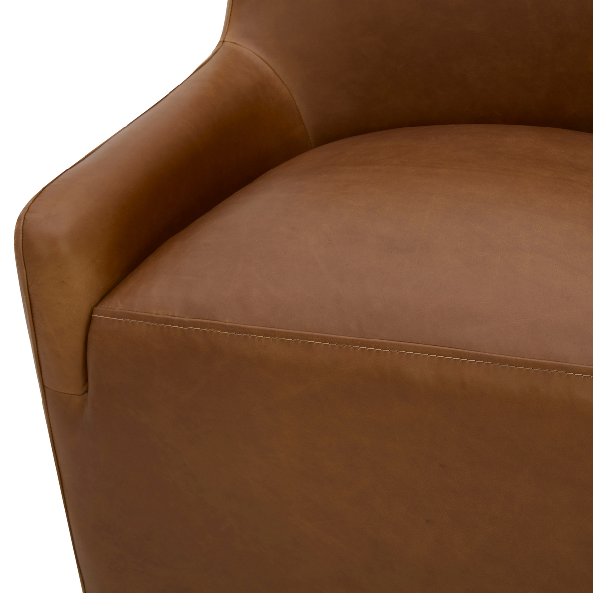 Fairbank Armless Dining Chair - Concord Mink Leather