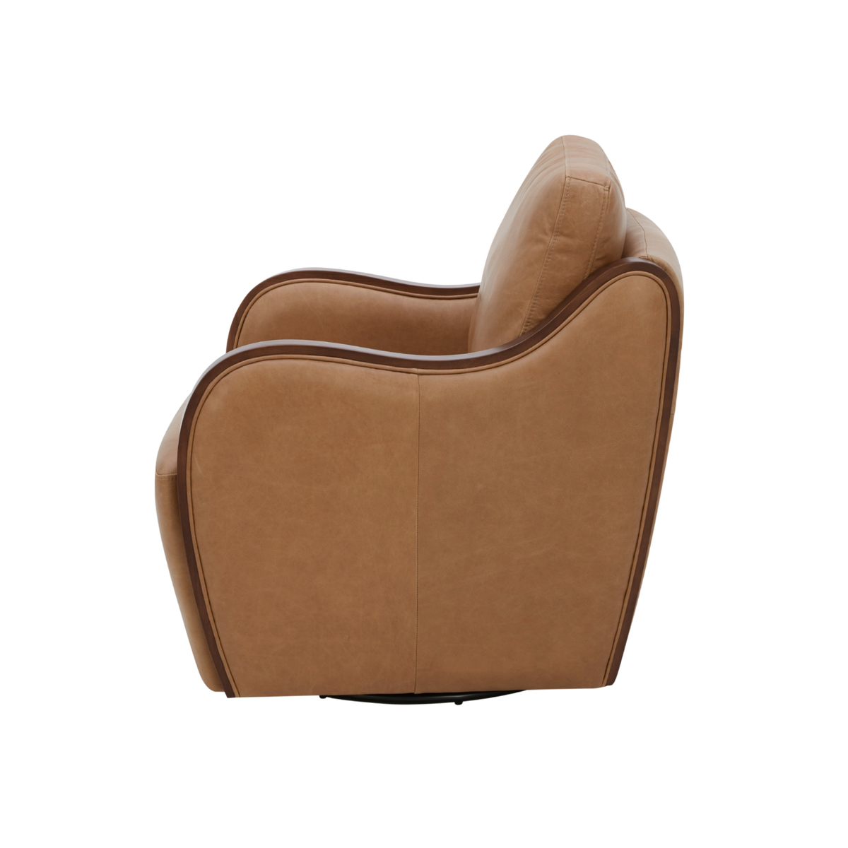 Capri Swivel Arm Chair - Concord Taupe Leather