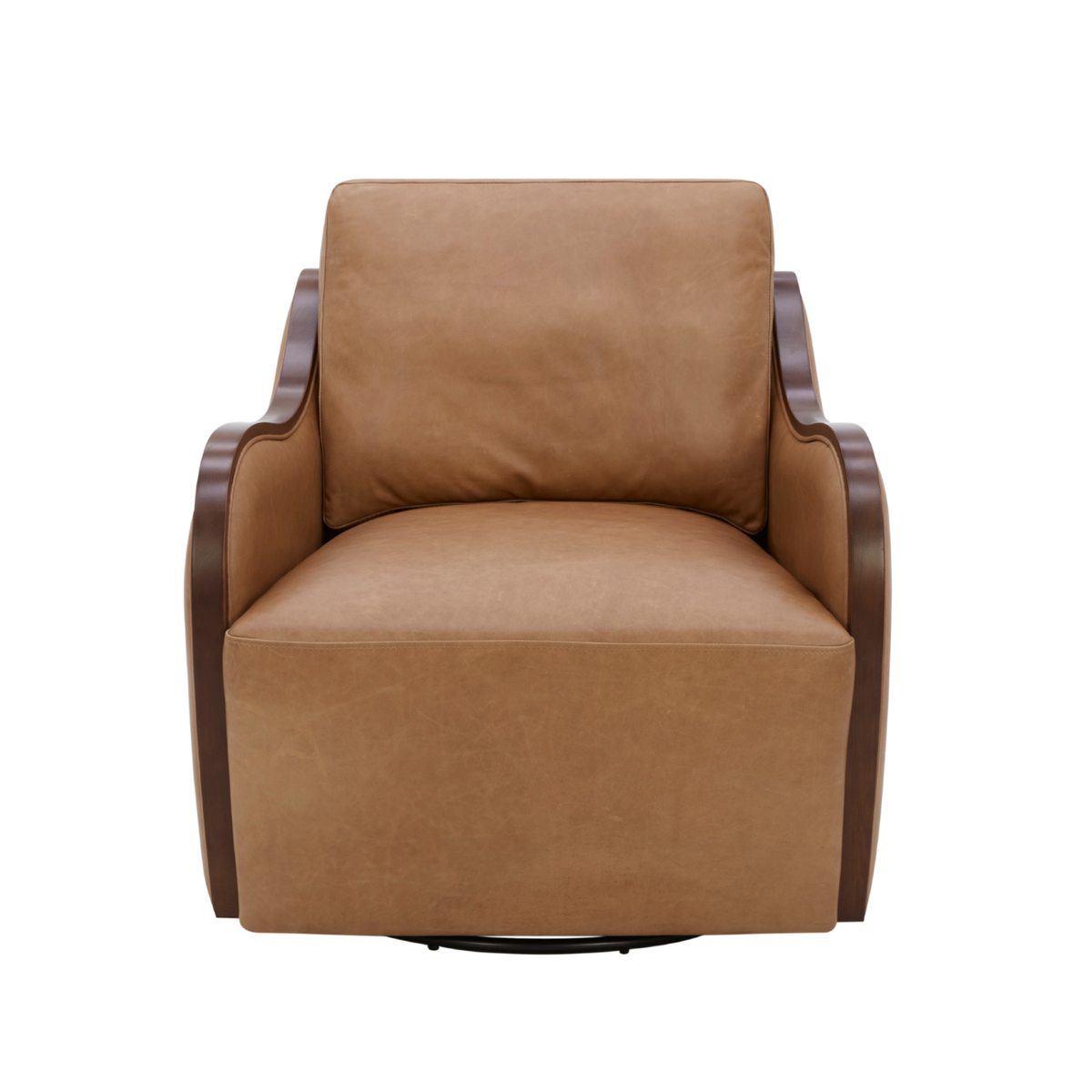 Capri Swivel Arm Chair - Concord Taupe Leather