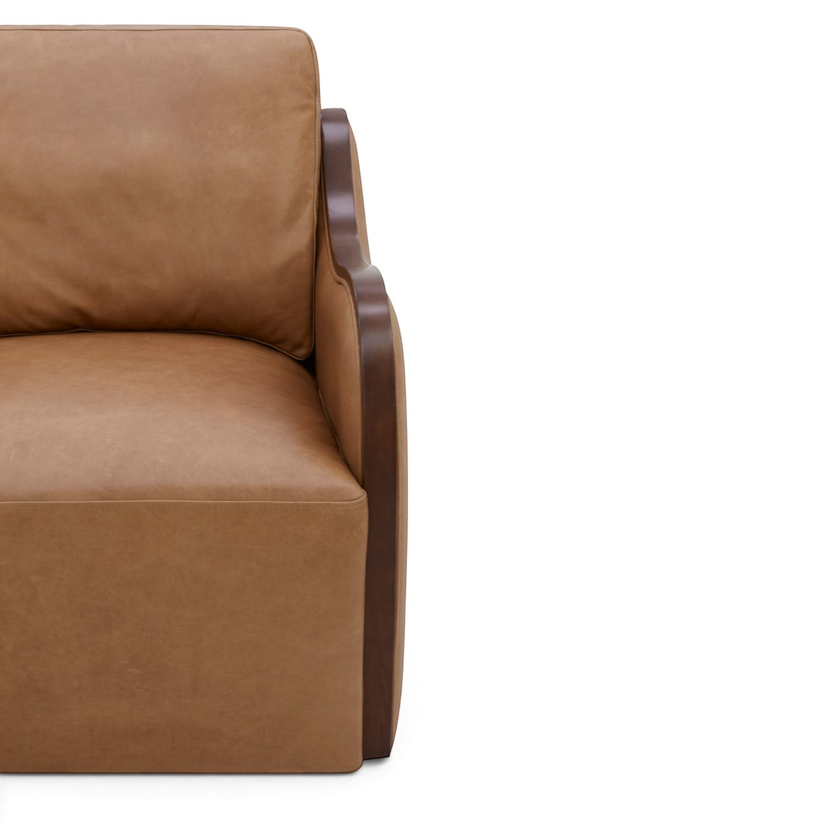 Capri Swivel Arm Chair - Concord Taupe Leather