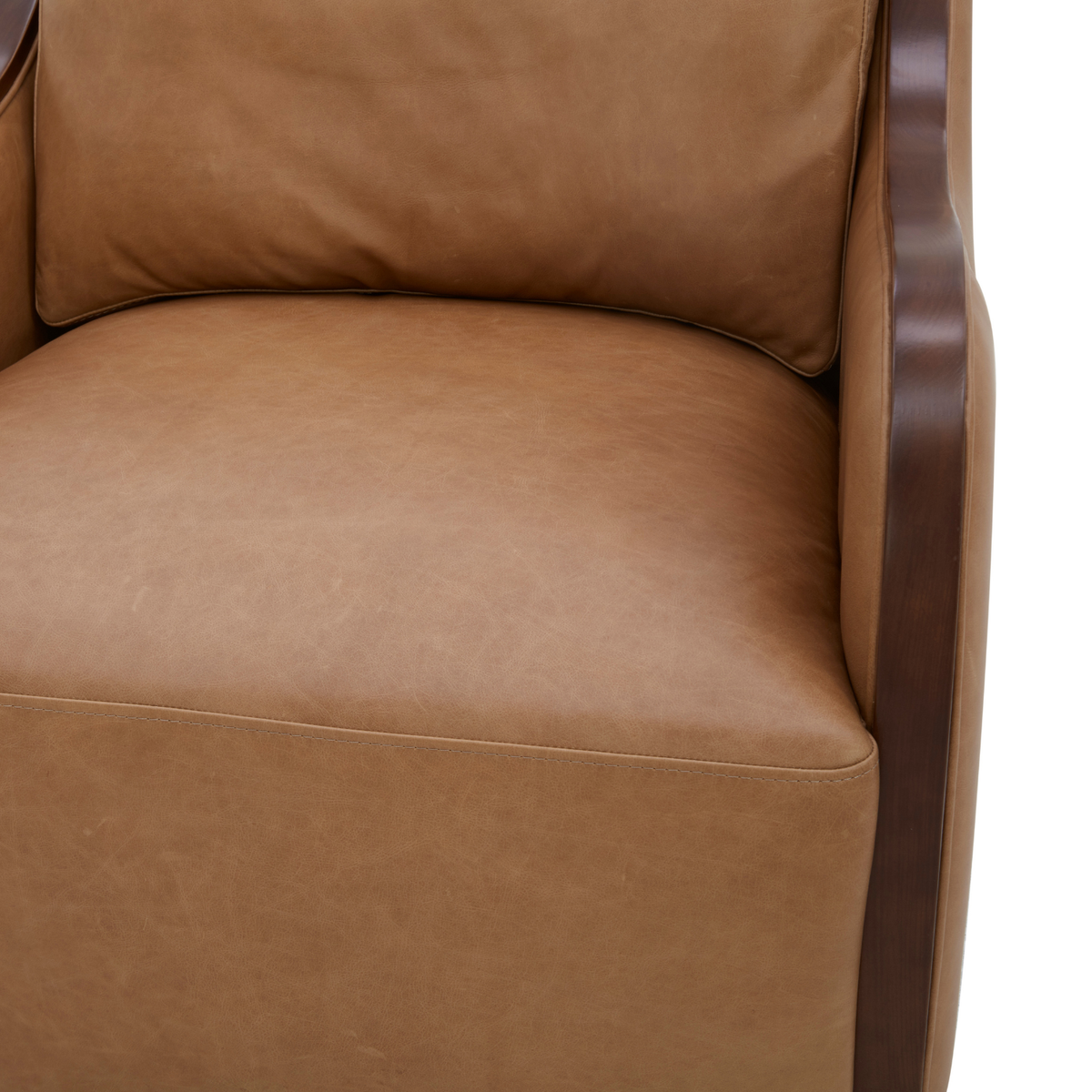 Capri Swivel Arm Chair - Concord Taupe Leather
