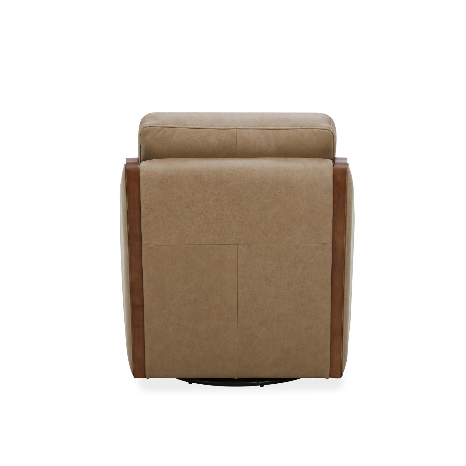 Capri Swivel Arm Chair - Cobblestone Leather