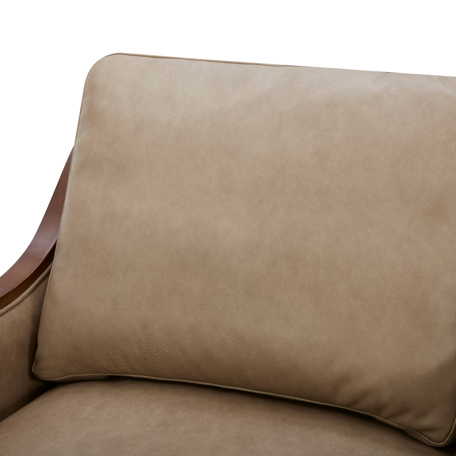 Capri Swivel Arm Chair - Cobblestone Leather