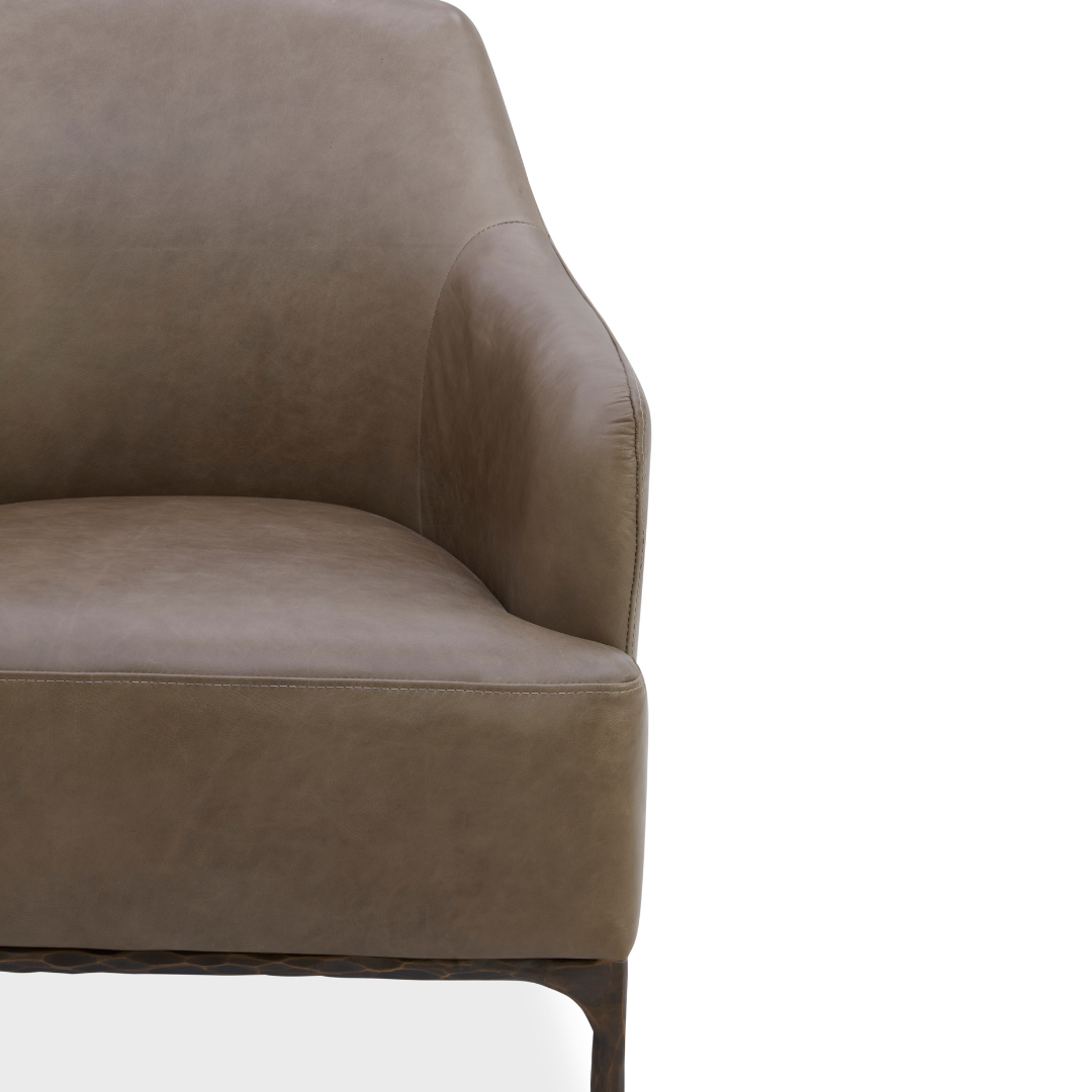 Exuma Lounge Chair - Concord Pewter Leather