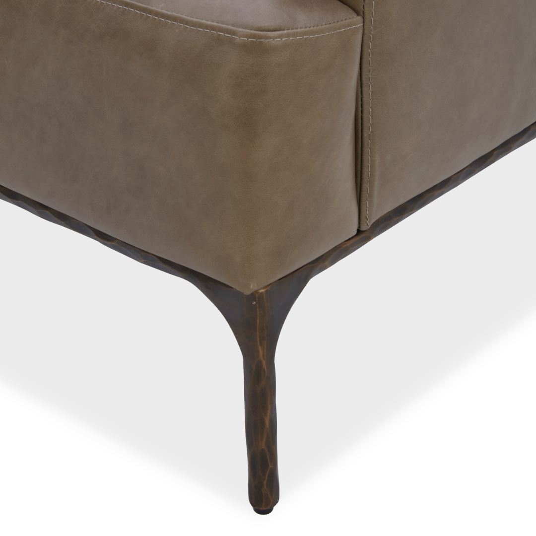 Exuma Lounge Chair - Concord Pewter Leather