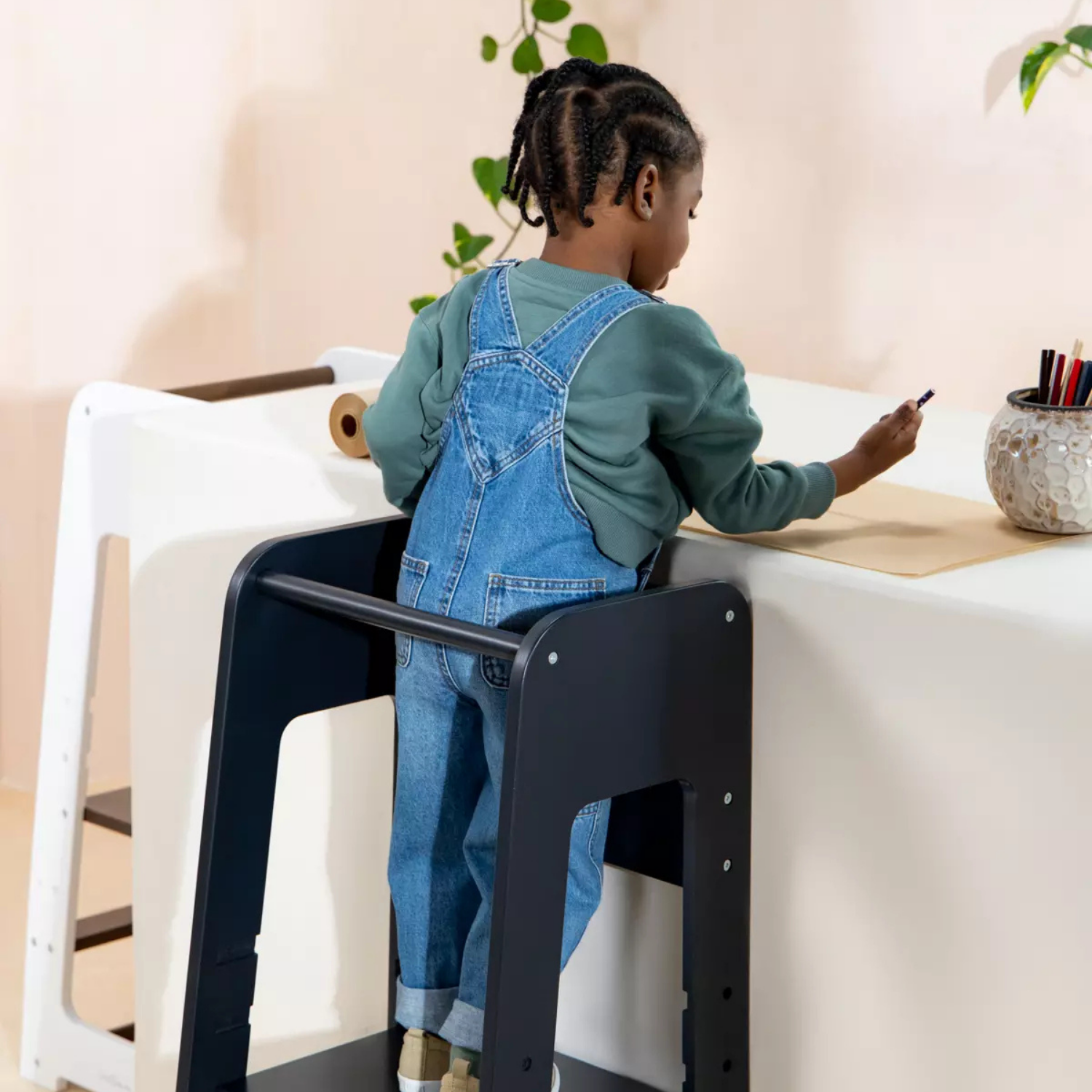 Kids Learning Tower - Black