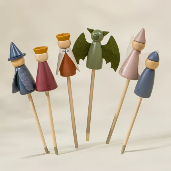 Kids Wood Royal Puppet Set of 6