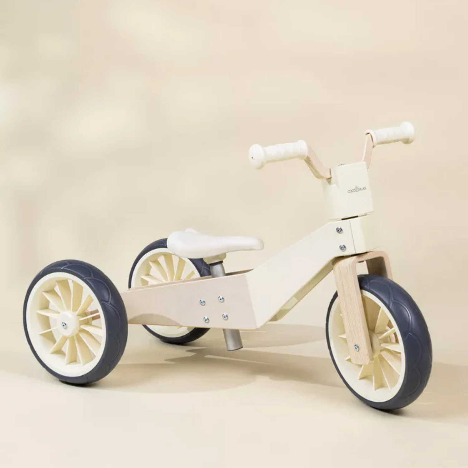 Kids Wood 3-in-1 Balance Bike - White