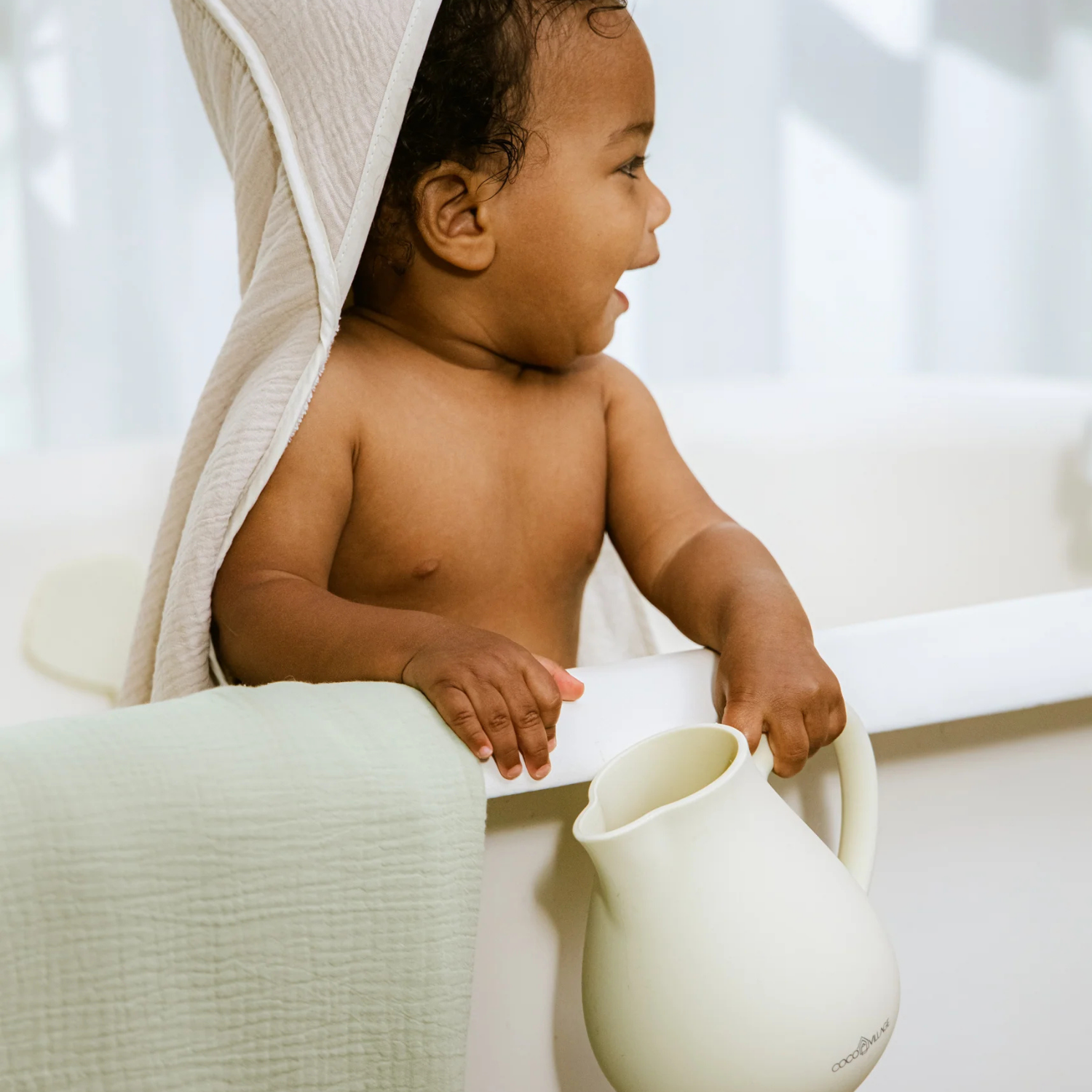 Kids Silicone Bath Rinse Jug - Cream Foam