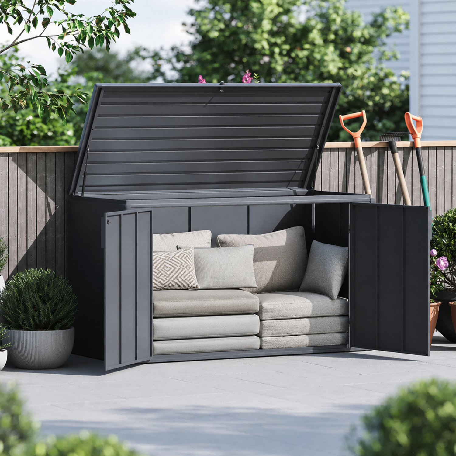 Hamilton 2400L Galvanized Steel Outdoor Storage Box