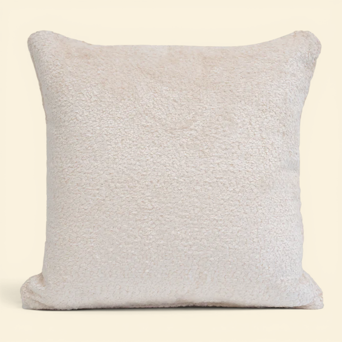 Chenille Sherpa Natural Toss Pillow