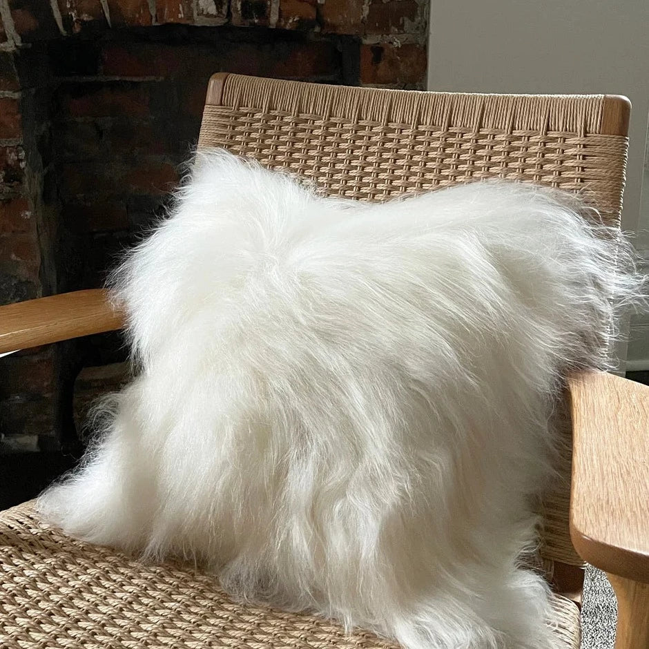Sheepskin pillow cover sales