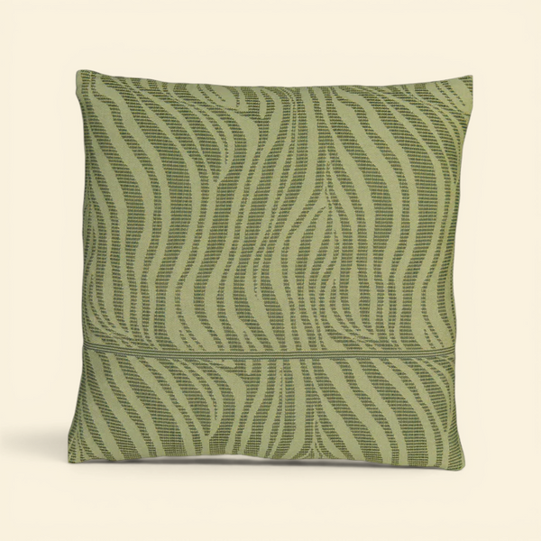 Zebra Moss Green Toss Pillow