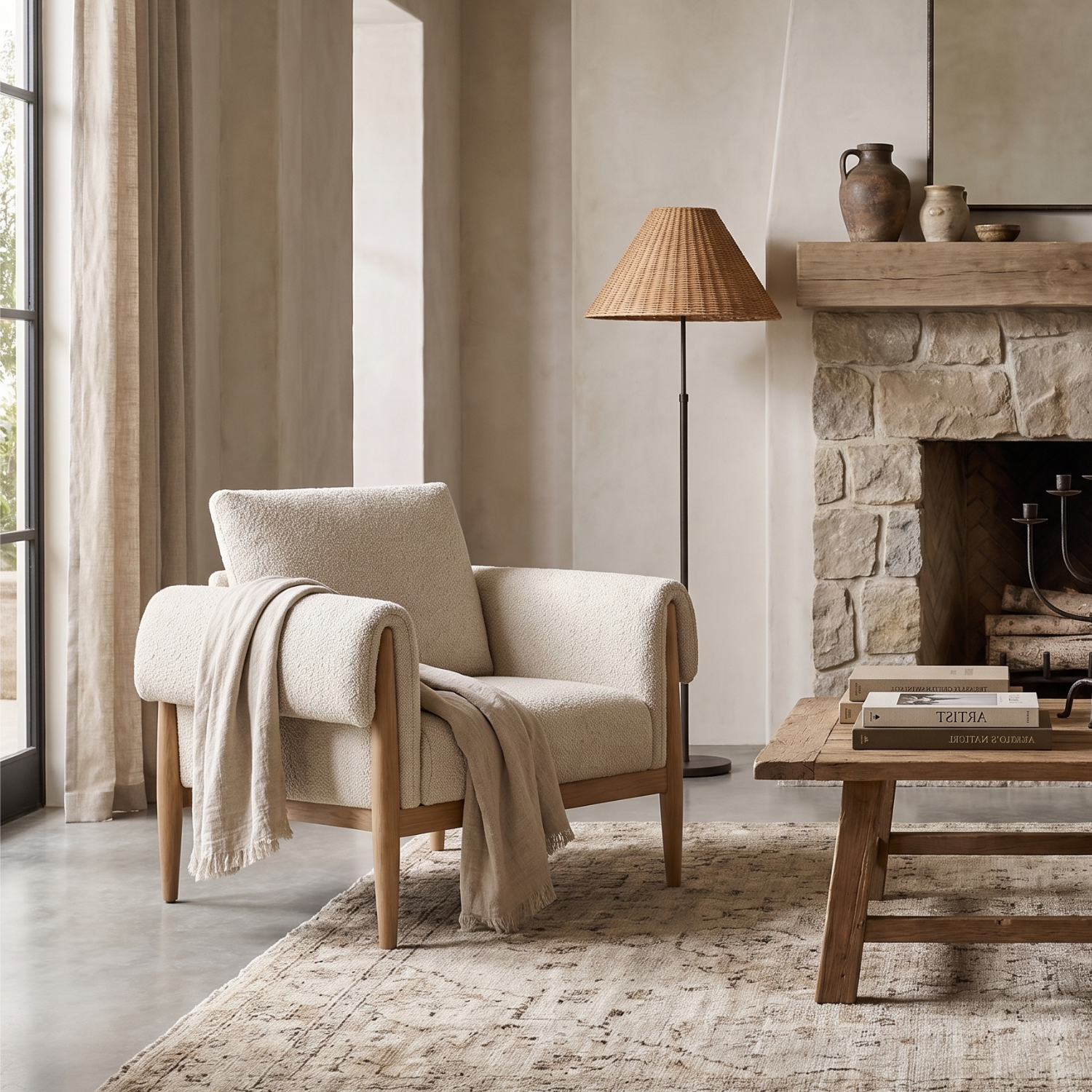 Griffin Lounge Chair - Tasmin Linen