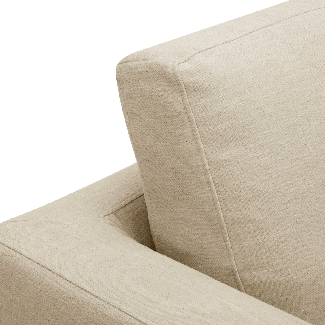 Moncton L-Shape Sectional - Crypton® Nomad Custard