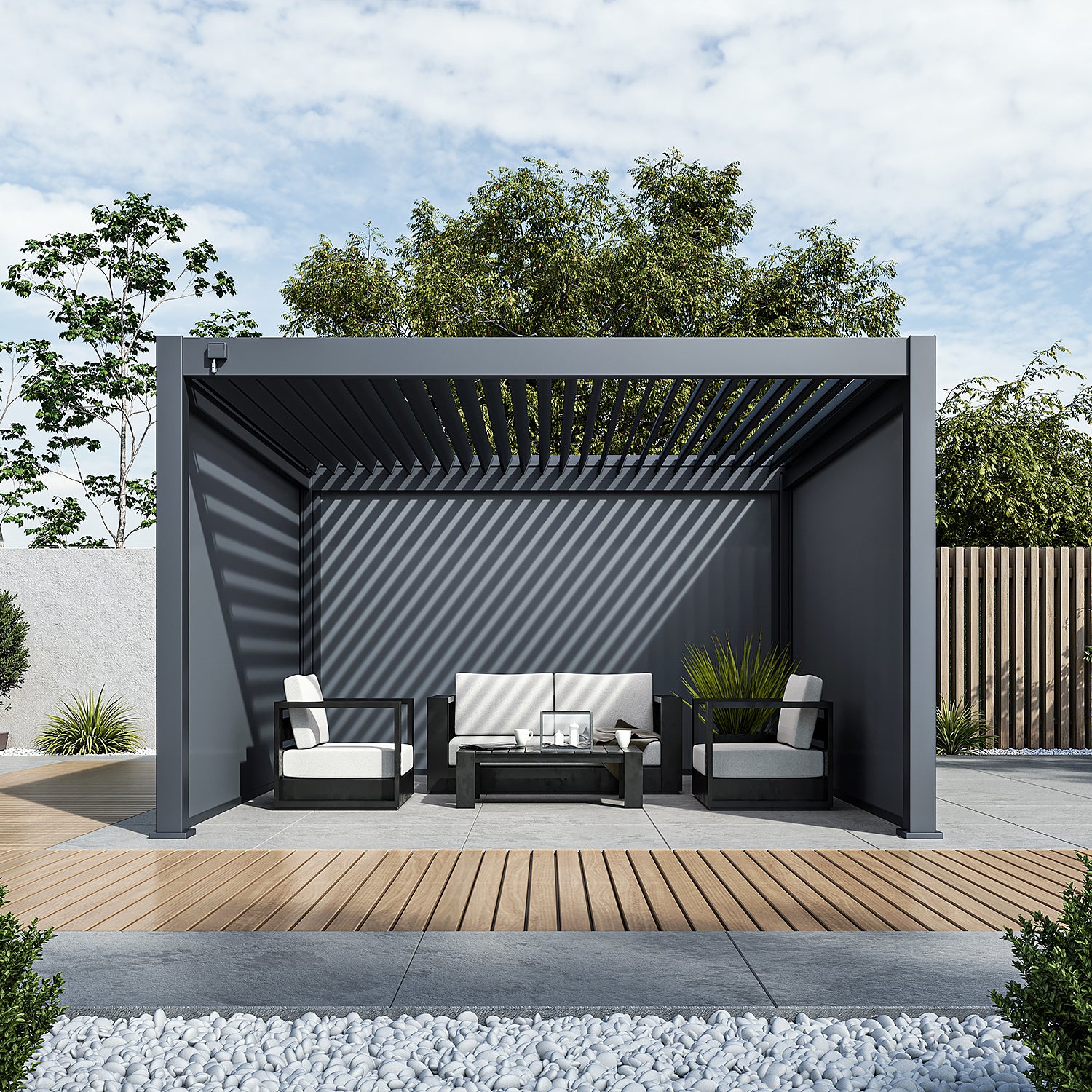 Ottawa Outdoor 13'x13' Pergola - Anthracite