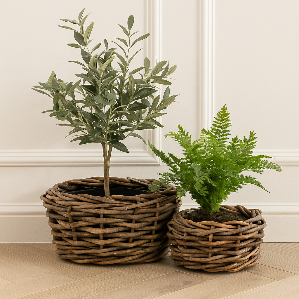 Sudbury Rattan Plant Baskets