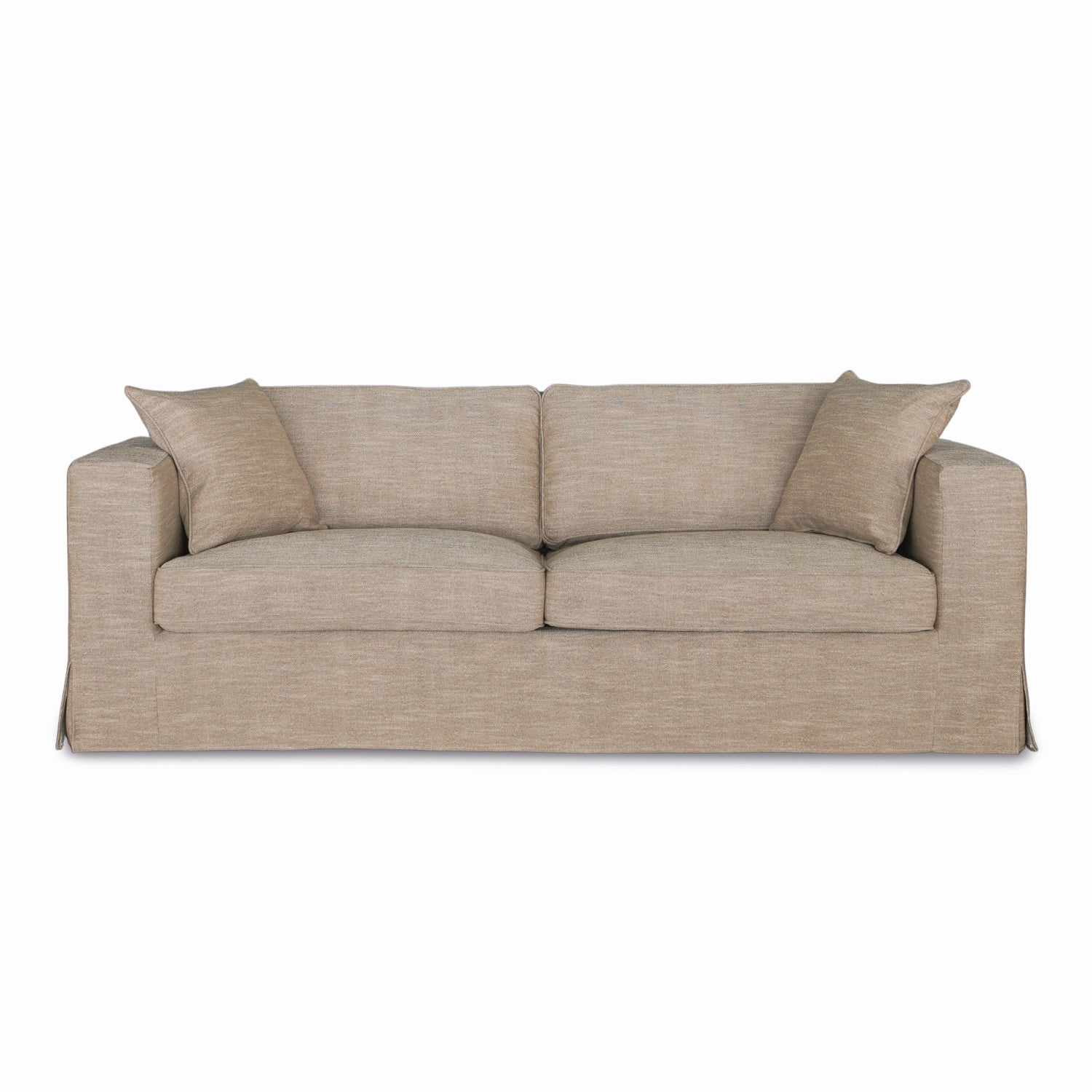 Denver 86" Slipcover Sofa - Linen Brown