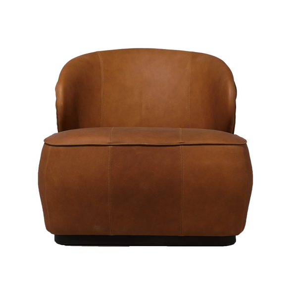 Cocoon Cognac Leather Chair