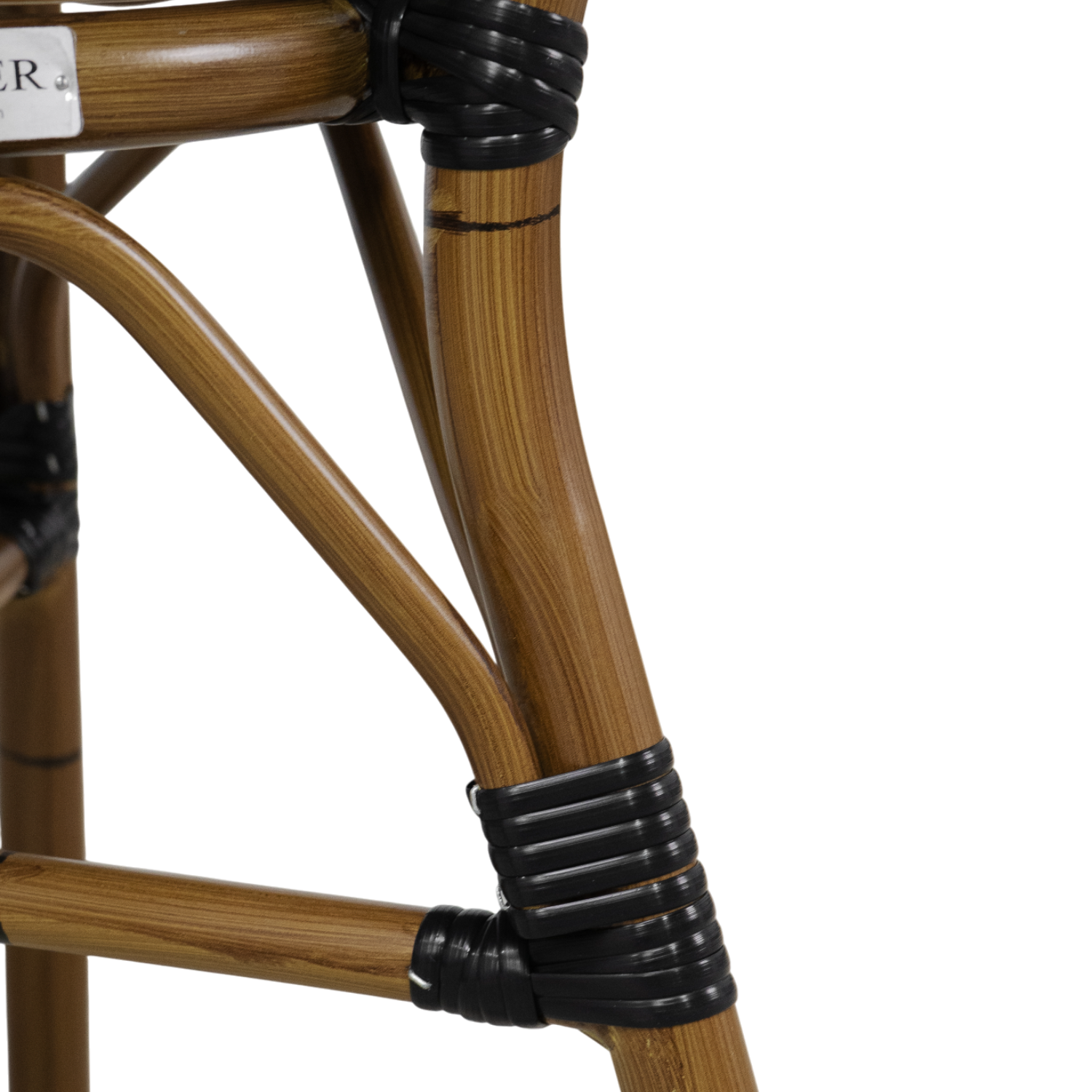 Paris Wicker Side Chair - Black/Ivory