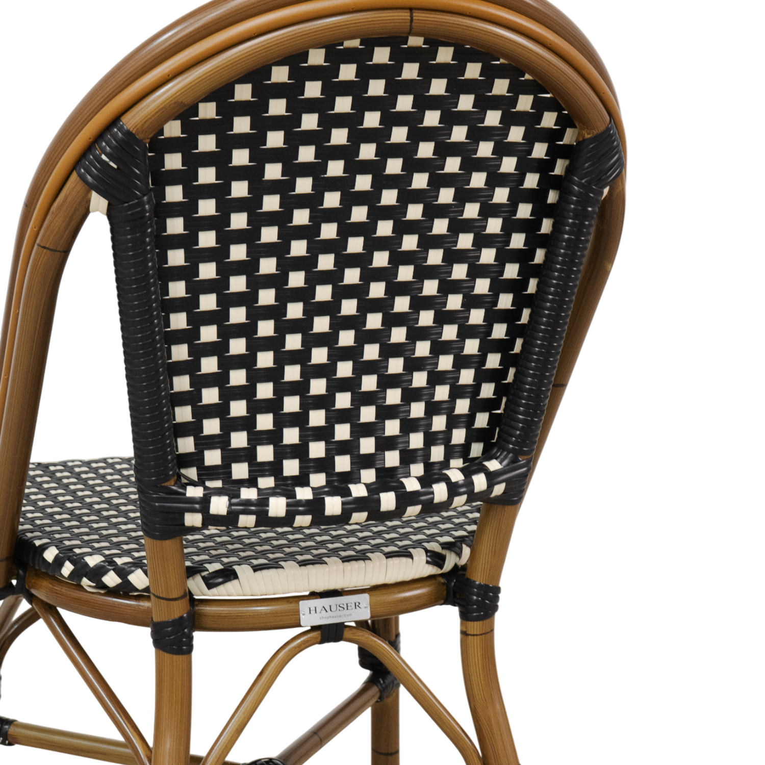 Paris Wicker Side Chair - Black/Ivory