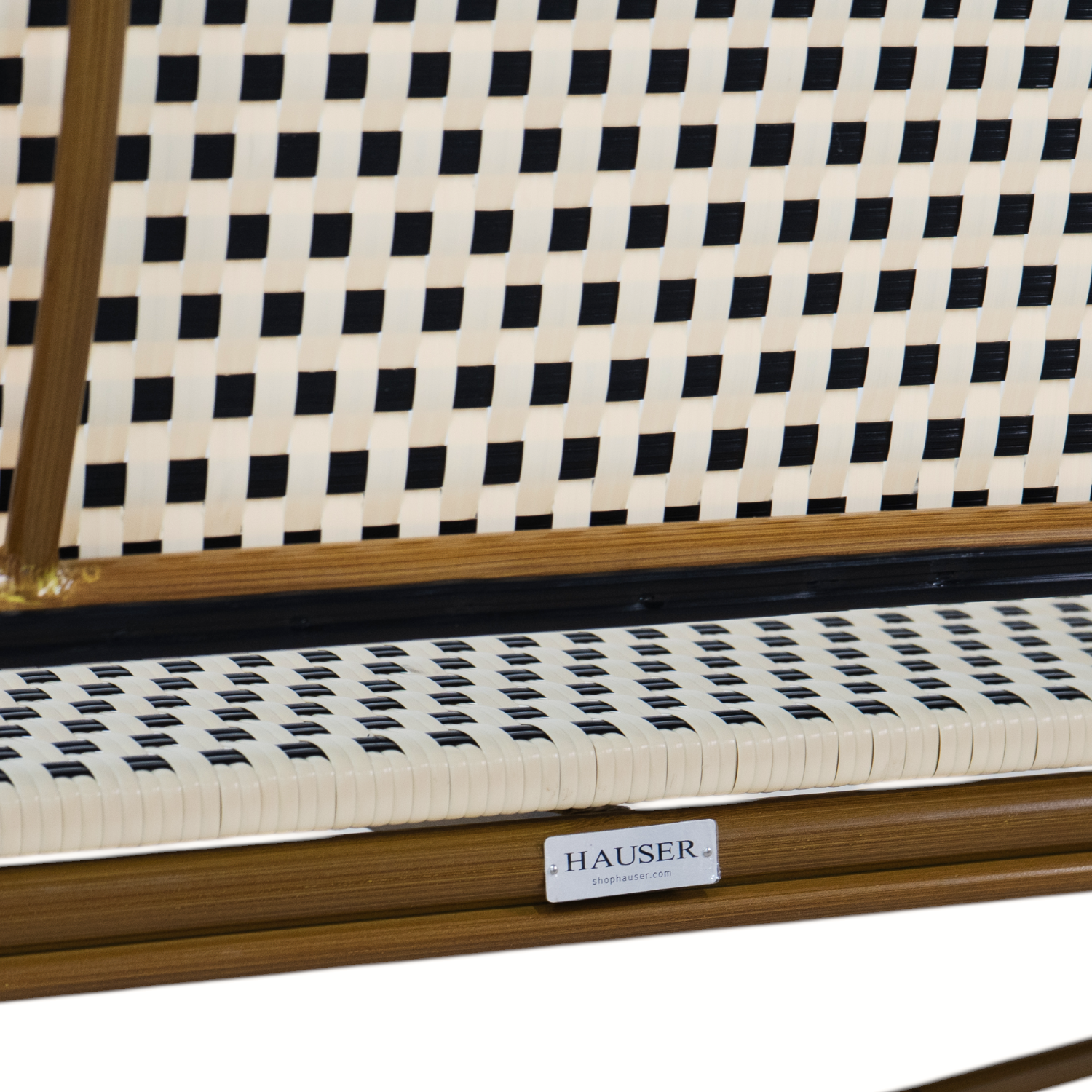 Paris Wicker Loveseat - Black/White