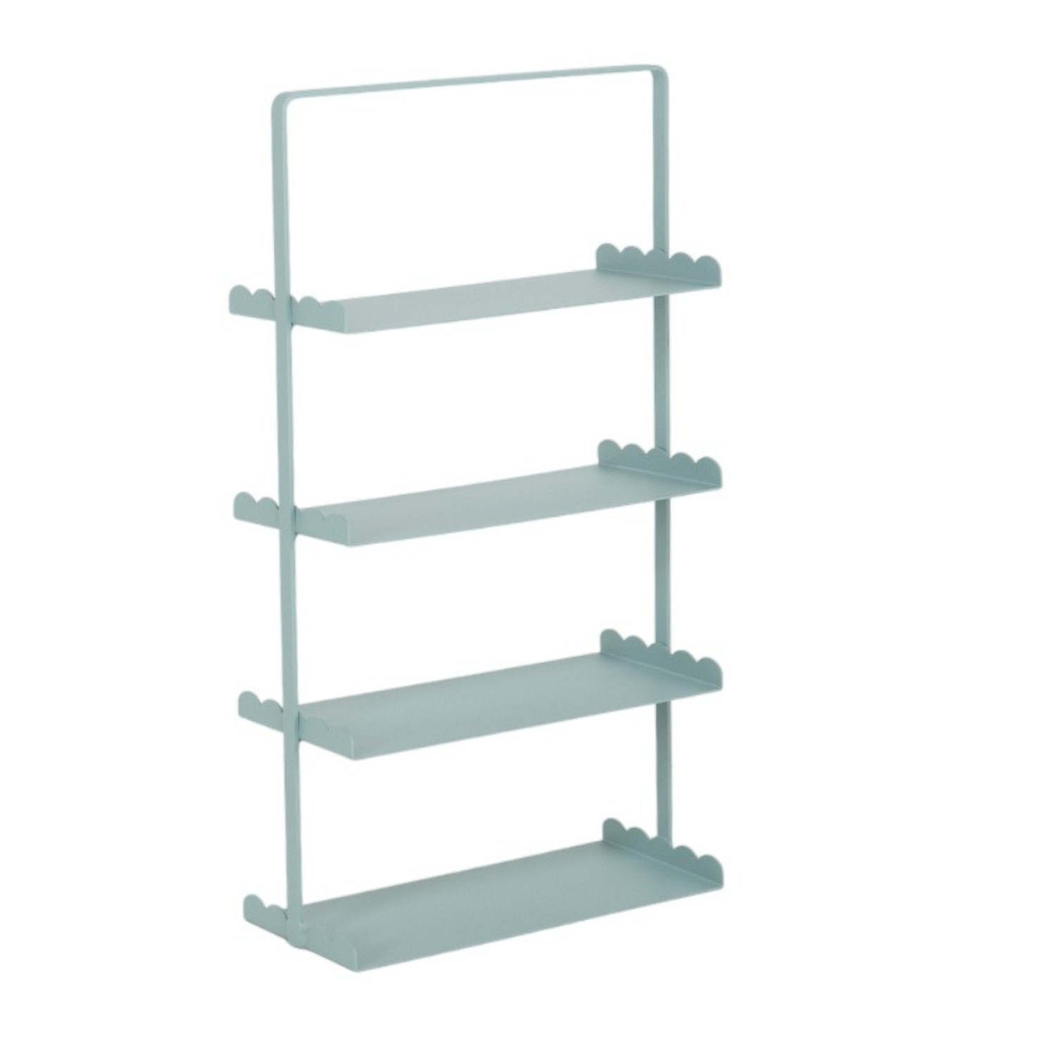 Scalloped Edge Double 4 Tier Shelf