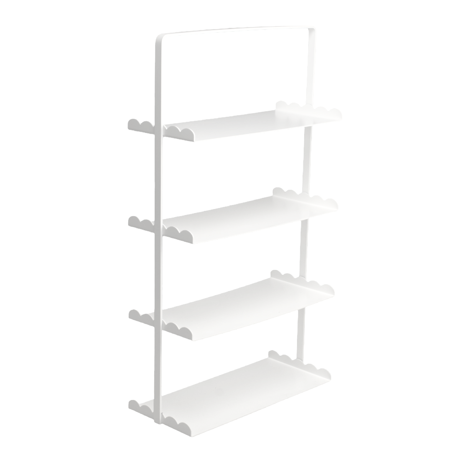 Scalloped Edge Double 4 Tier Shelf