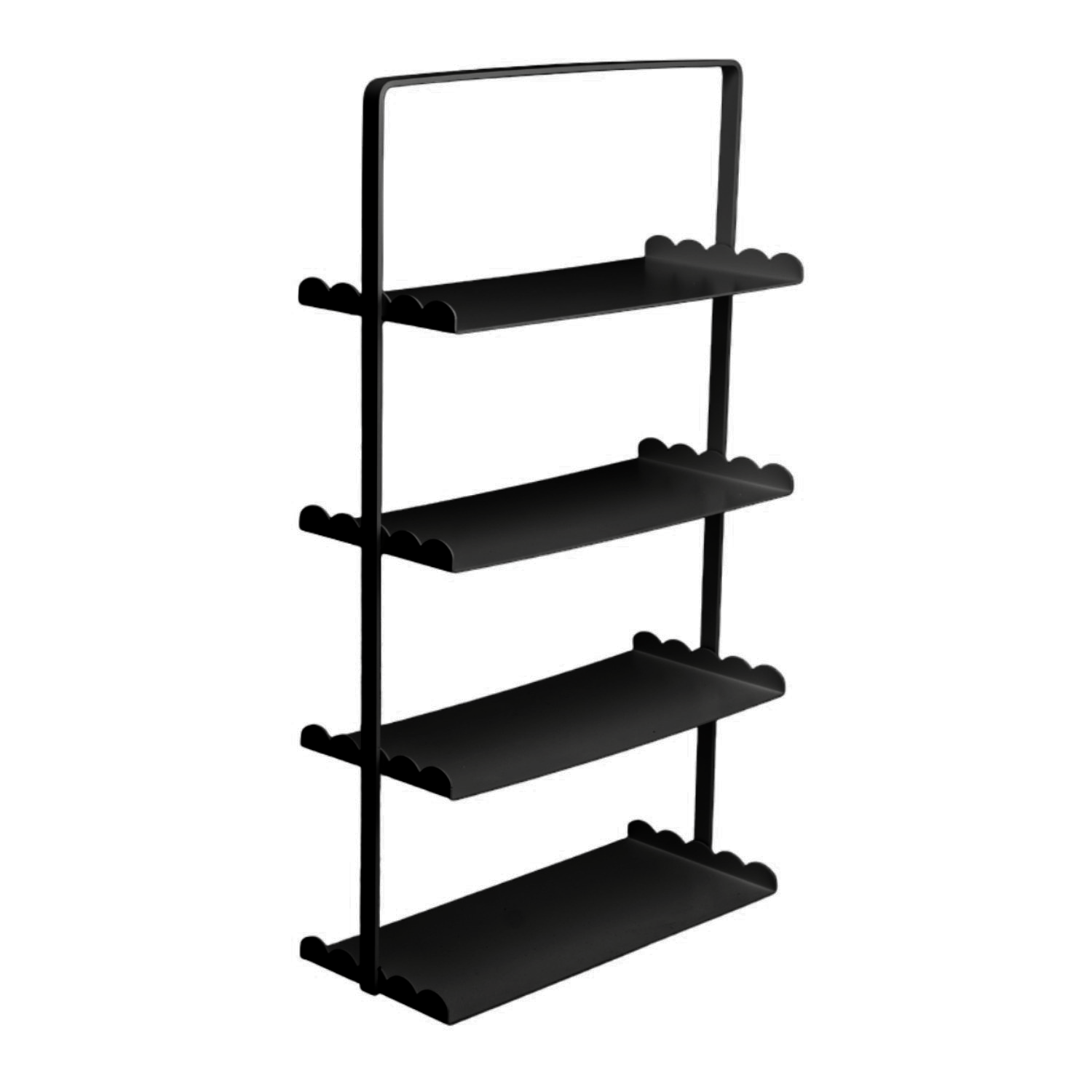 Scalloped Edge Double 4 Tier Shelf