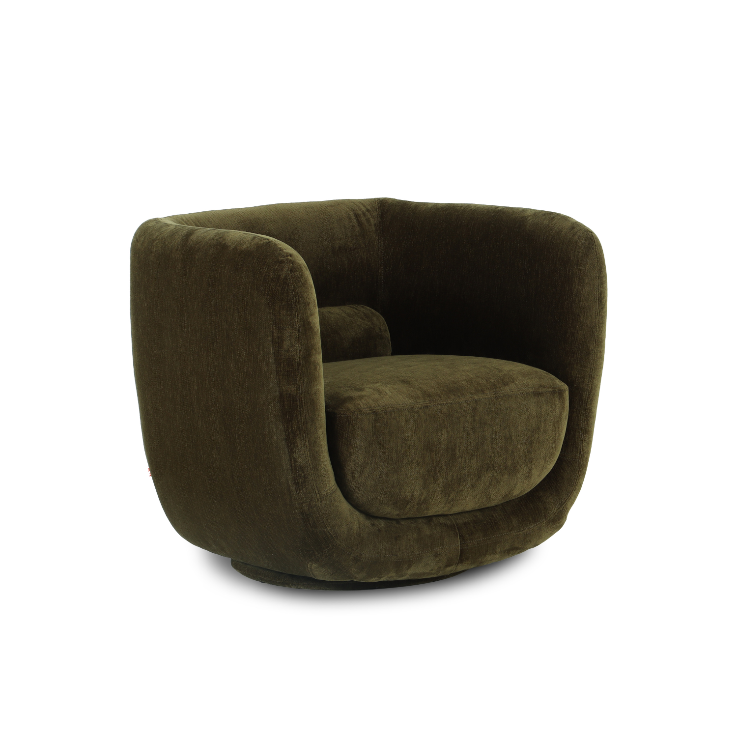 Orbit Swivel Accent Chair - Moss Green Velour