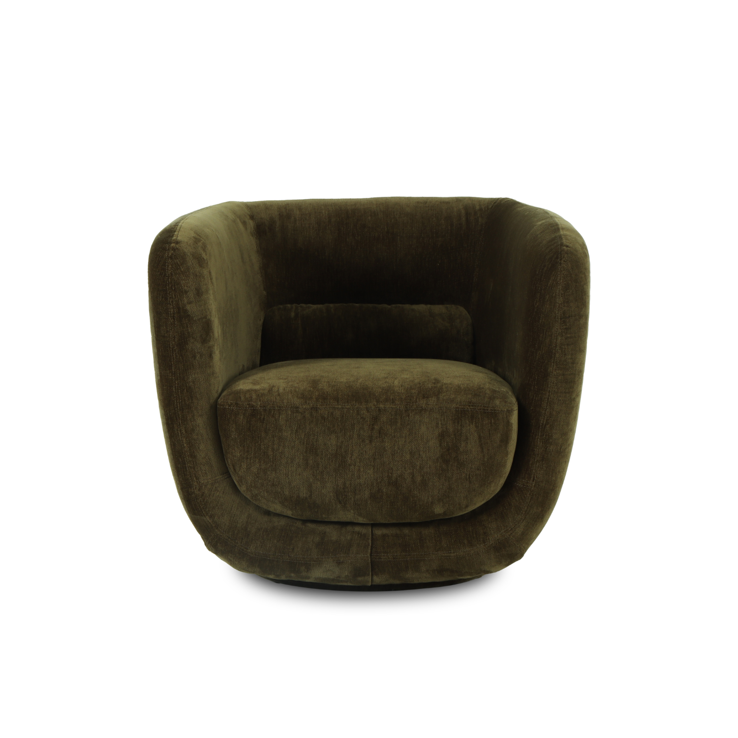 Orbit Swivel Accent Chair - Moss Green Velour