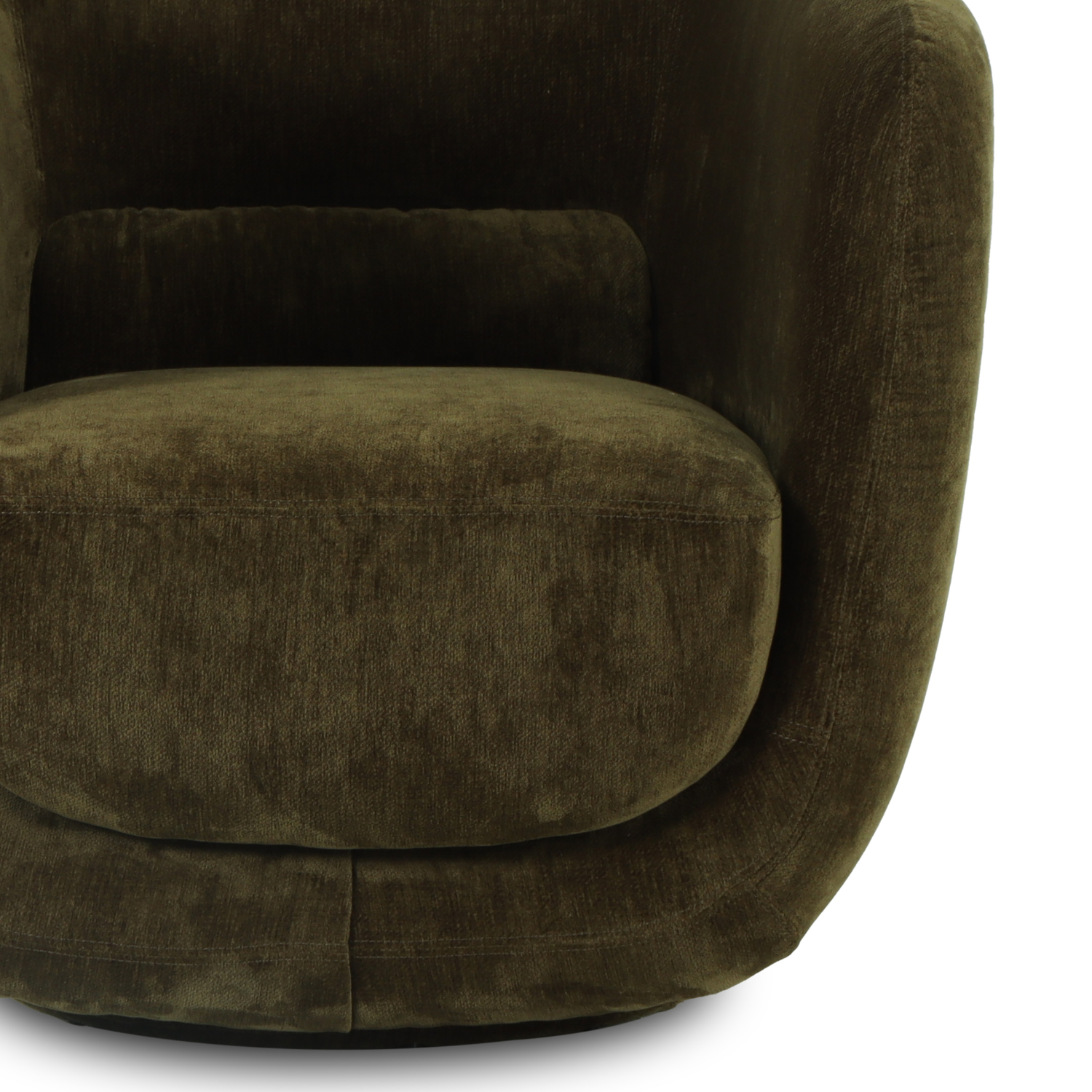Orbit Swivel Accent Chair - Moss Green Velour