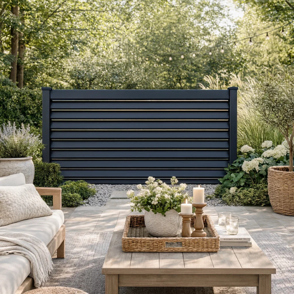 Linear Outdoor 6'x3' Privacy Screen - Anthracite