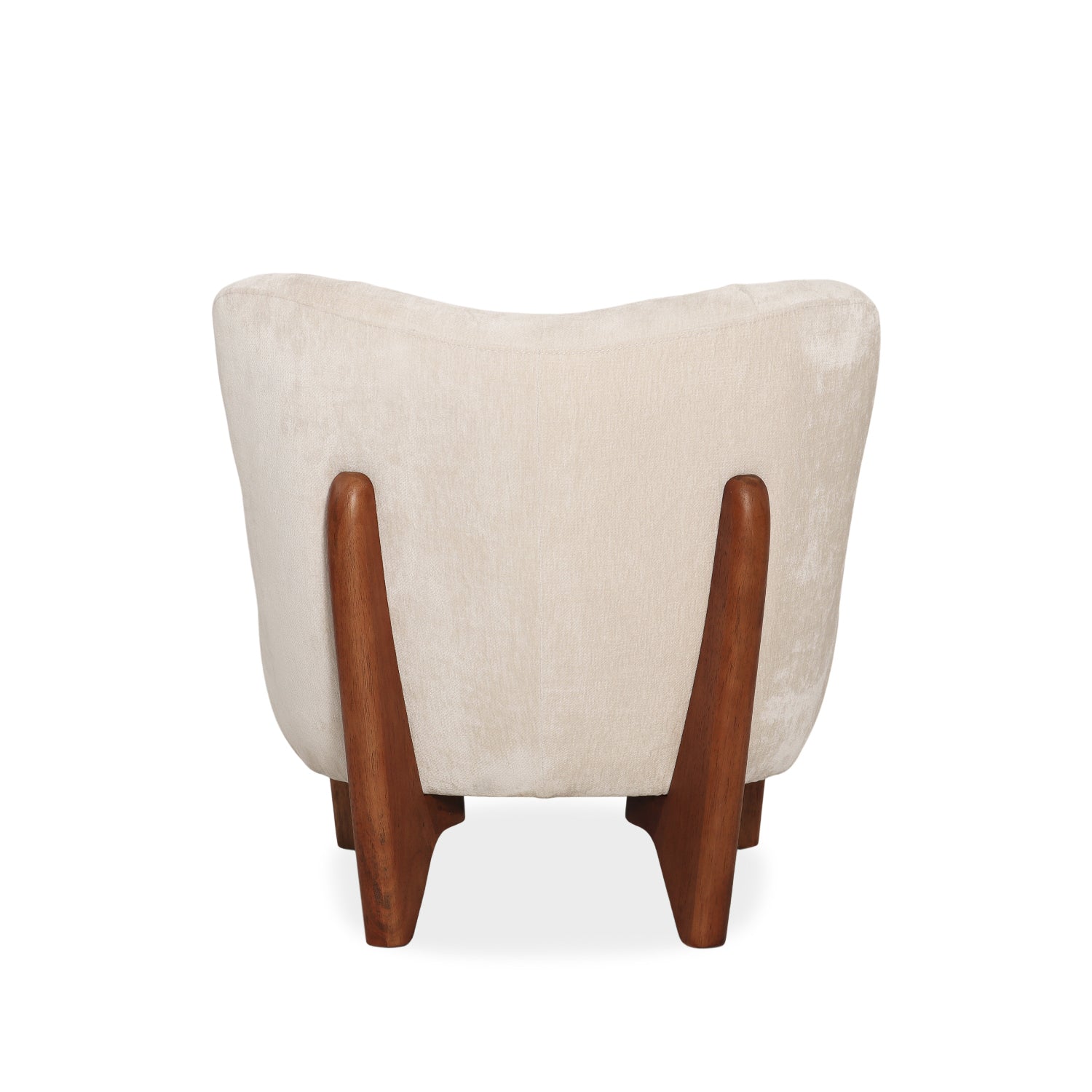 Marin Lounge Chair - Ivory Velour