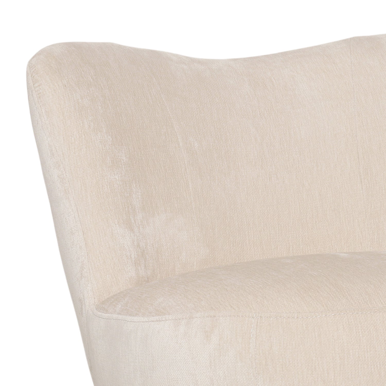 Marin Lounge Chair - Ivory Velour