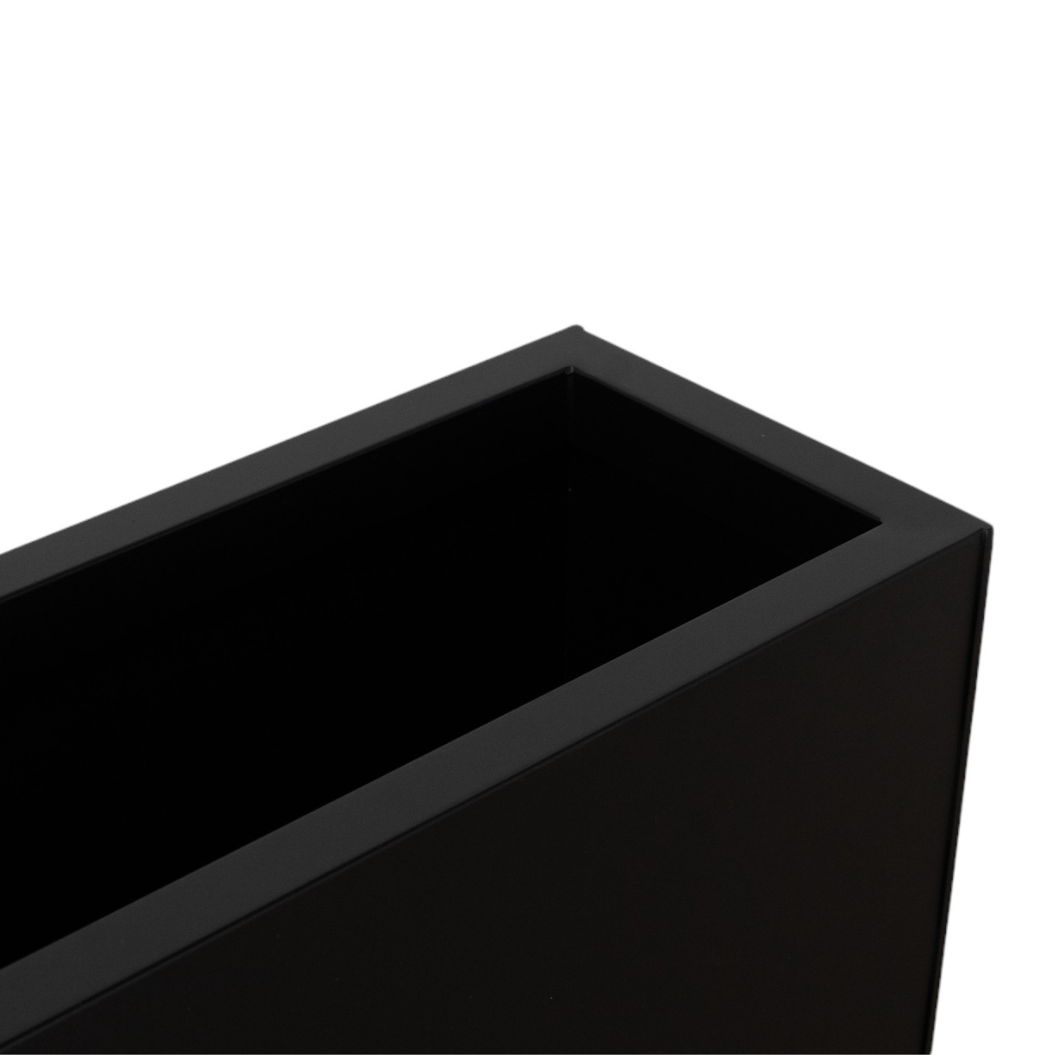 Metal Black Rectangular Planter