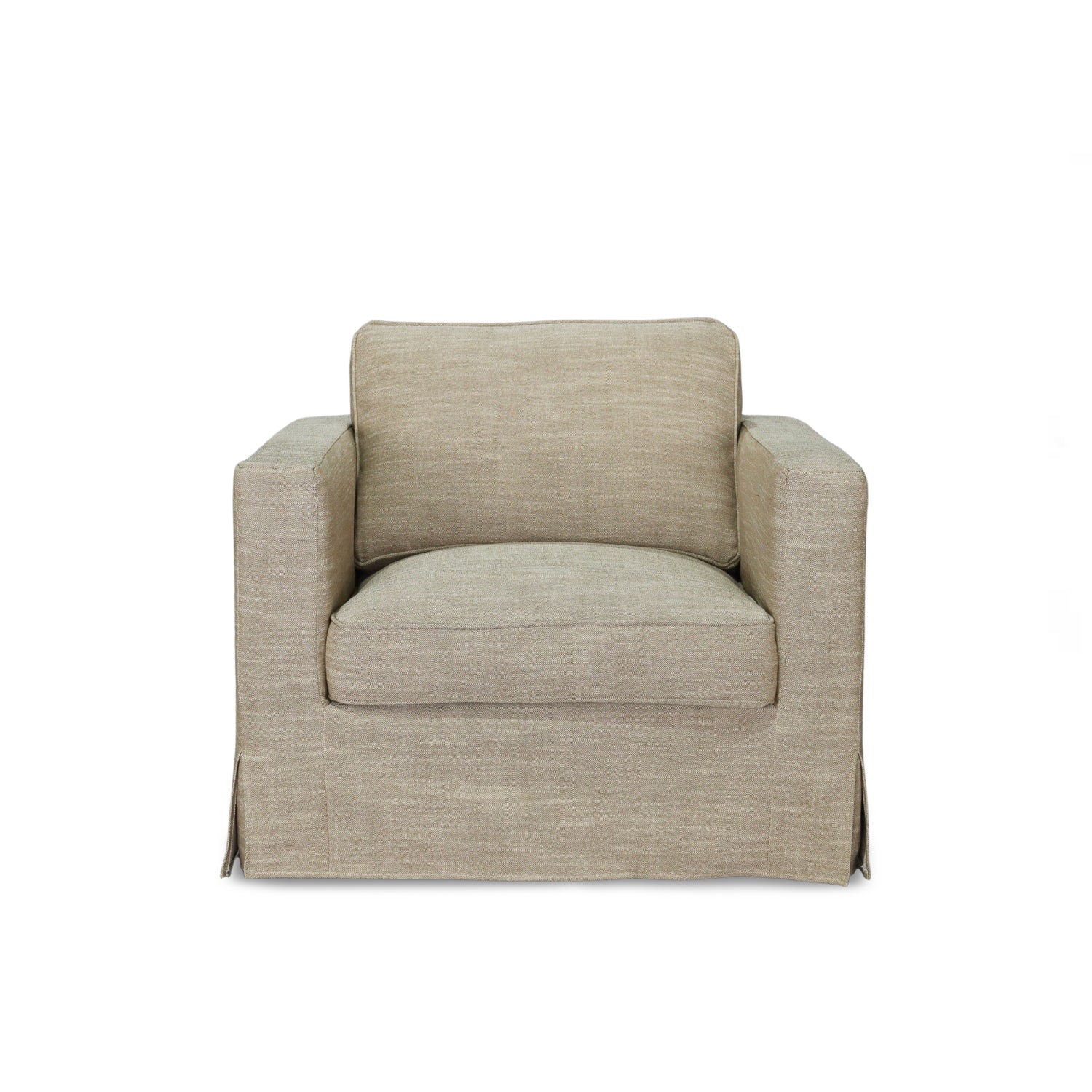 Denver Slipcover  Lounge Chair - Linen Brown