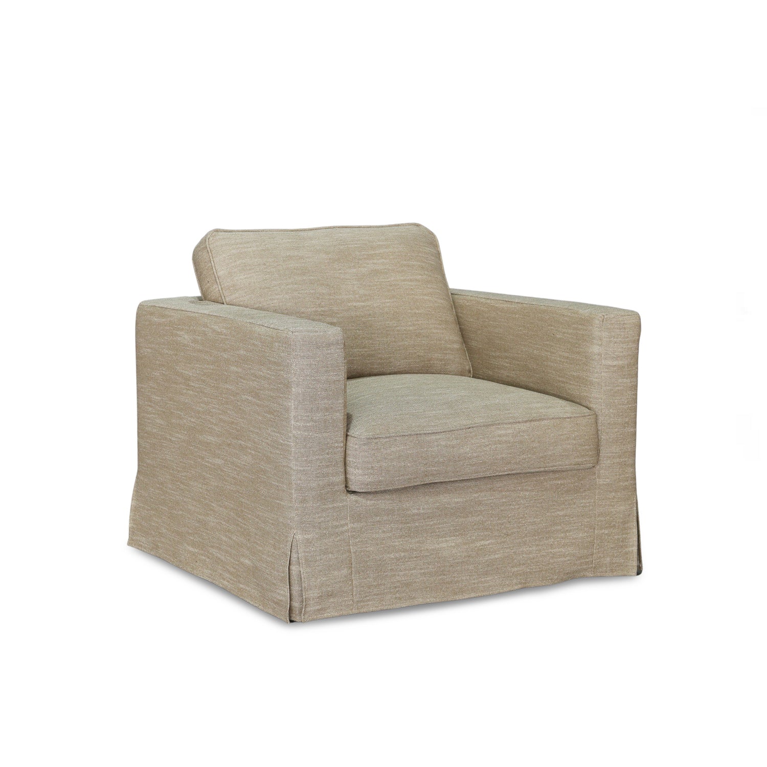 Denver Slipcover  Lounge Chair - Linen Brown