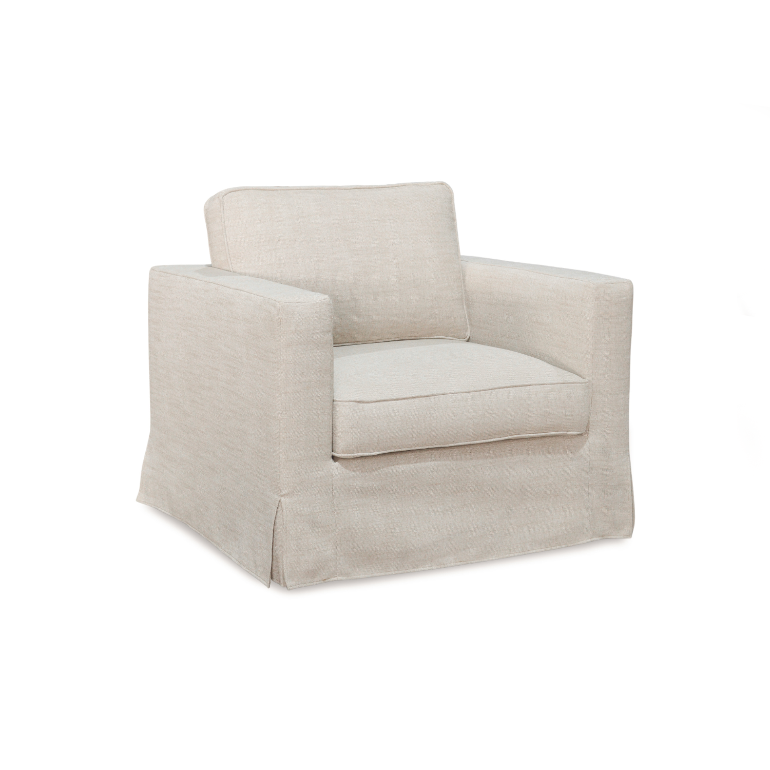 Denver Slipcover  Lounge Chair - Linen Natural