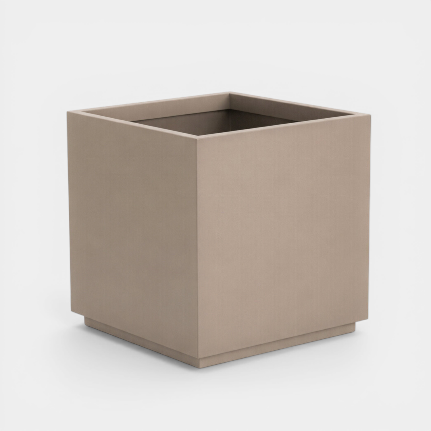 Metal 21" Square Planter - Taupe