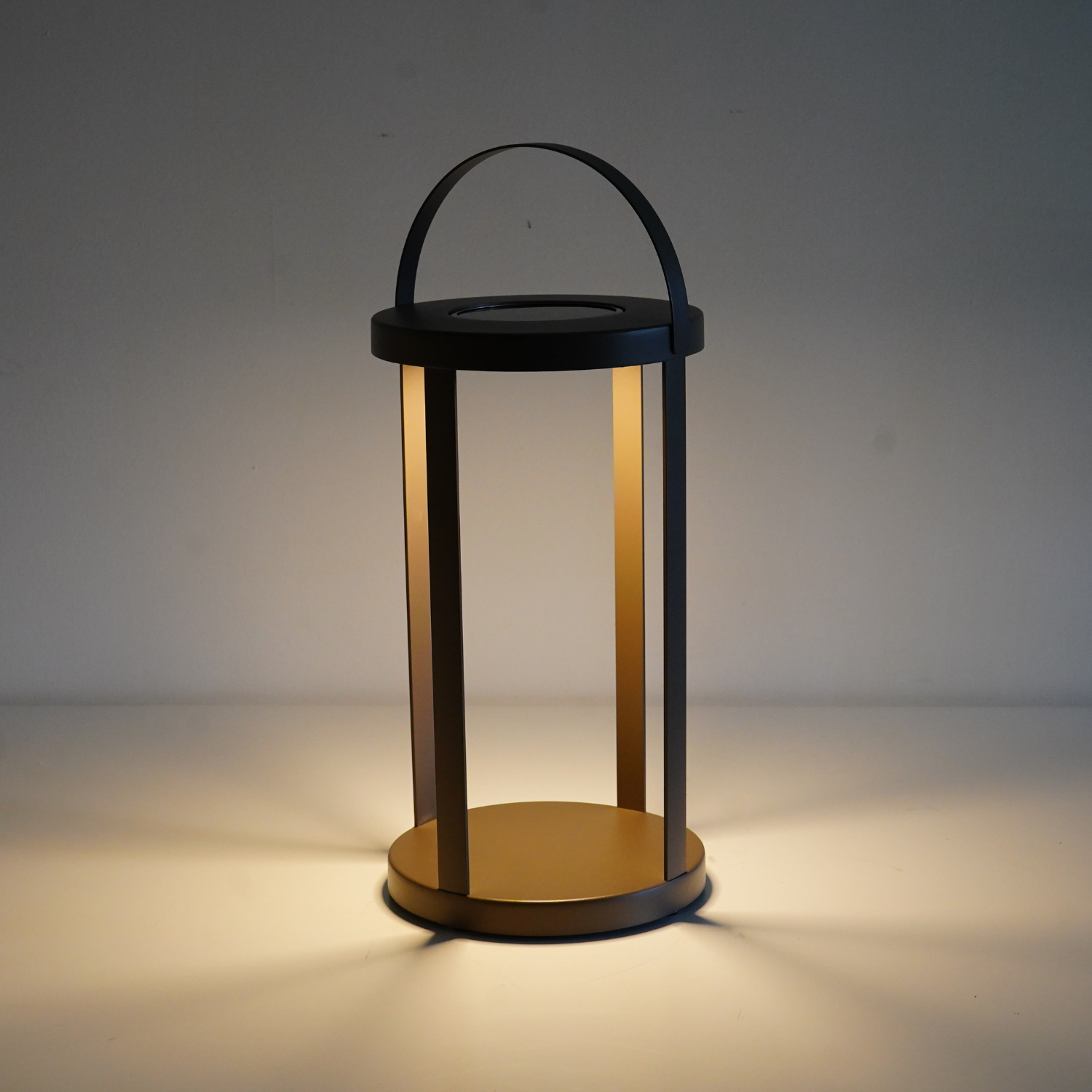 Pillar Taupe Solar Lantern